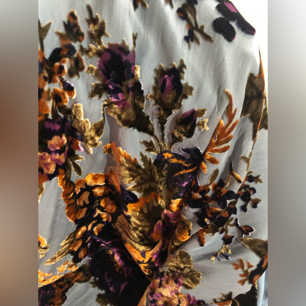 Anthropologie BHLDN Carlson Burnout Velvet Dress Blue size XS - Picture 16 of 16